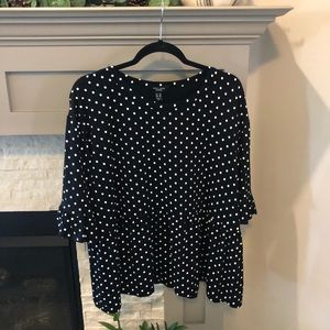 ASOS New Look Curves Plus Peplum Top